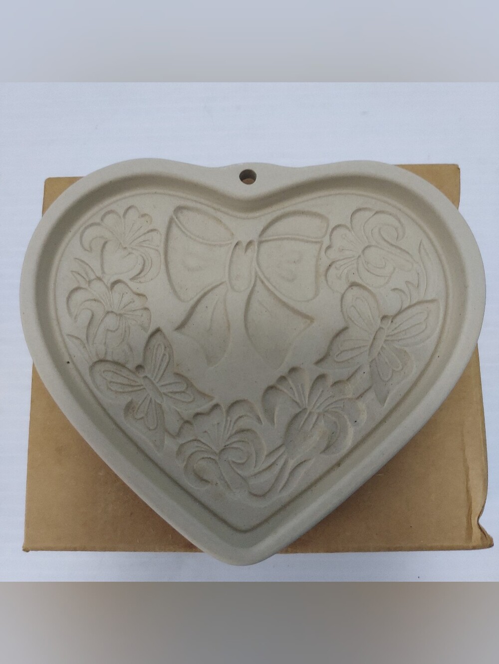 The Pampered Chef Cookie Art Mold Heart Shape Stoneware Lot of 3 NIB - Picture 11 of 16